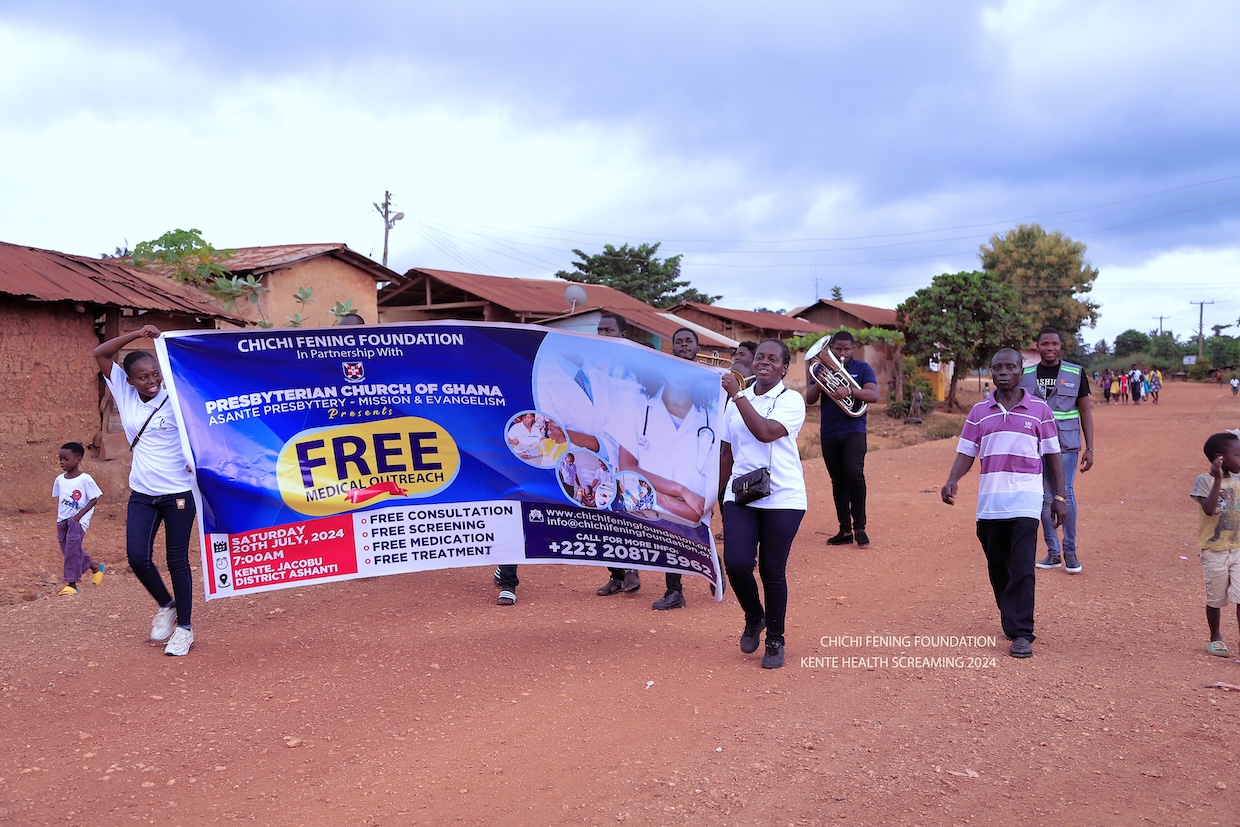 Free Medical Screening and Medical Care Provided at Kente in the Bekwai District